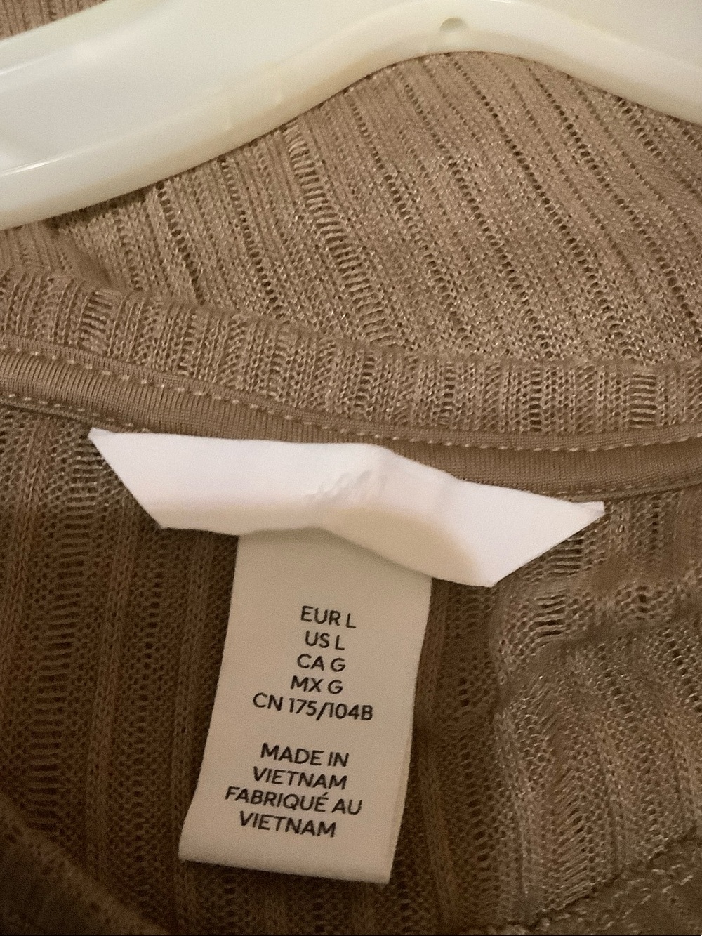 H&M Ribbed Tank Top in Tan - Picture 2 of 9